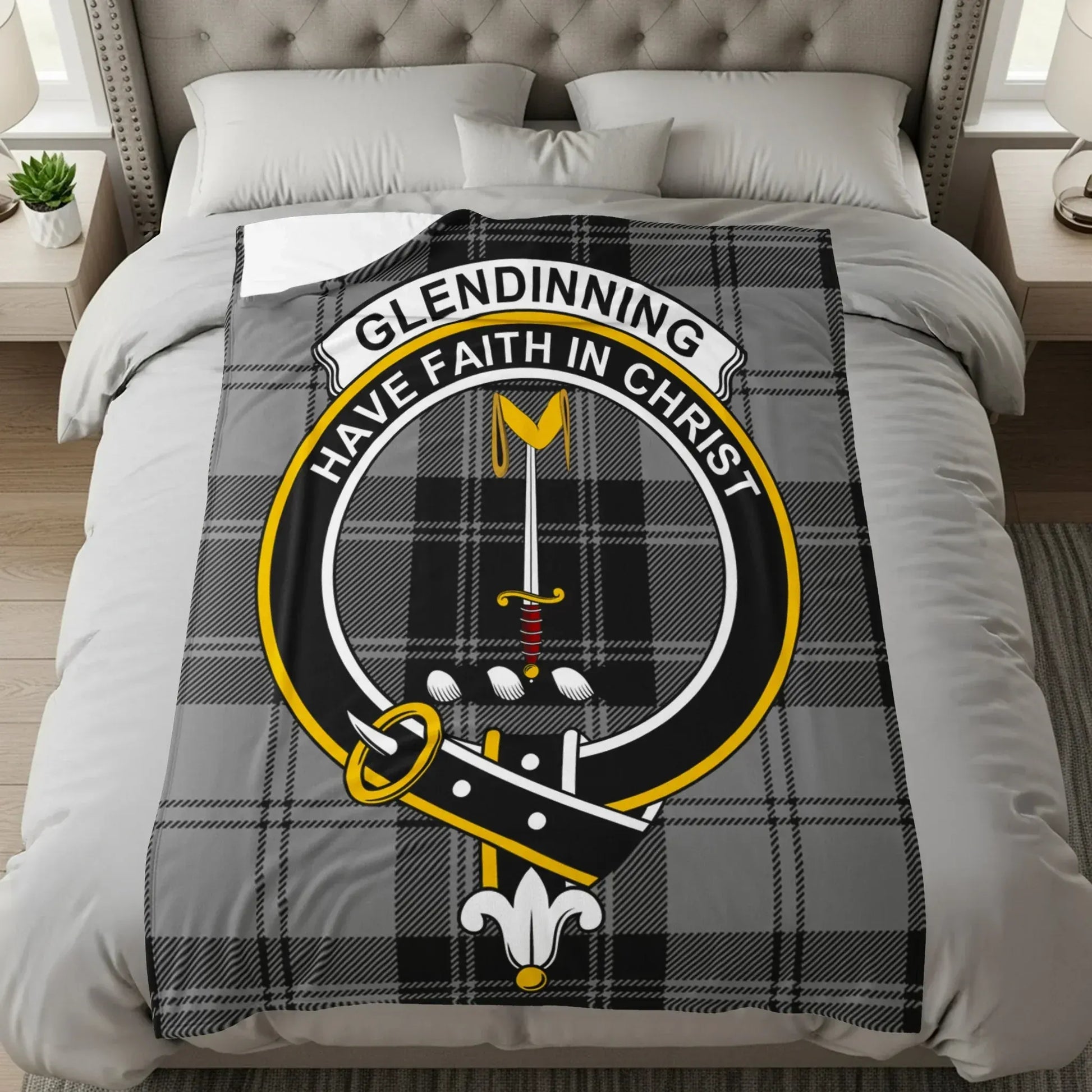 Glendinning Have Faith In Christ Plaid Throw product
