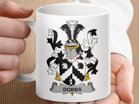 Dobbs Surname Irish Family Crest Mug - Celtic Ancestry Gifts