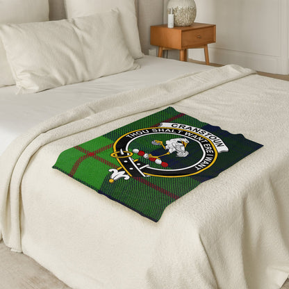 Cranstoun Clan Crest Scottish Tartan Throw Blanket - Living Stone Gifts