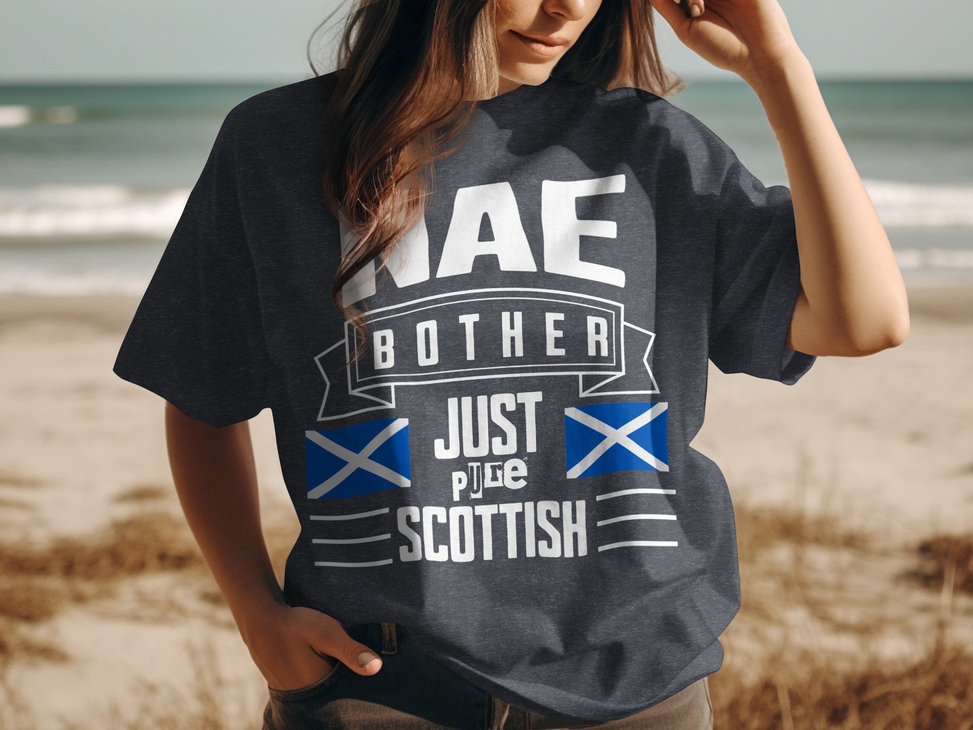 NAE BOTHER JUST PURE SCOTTISH Graphic T-Shirt - Living Stone Gifts