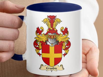 Clan Crosbie Scottish Clan Accent Coffee Mug - Living Stone Gifts