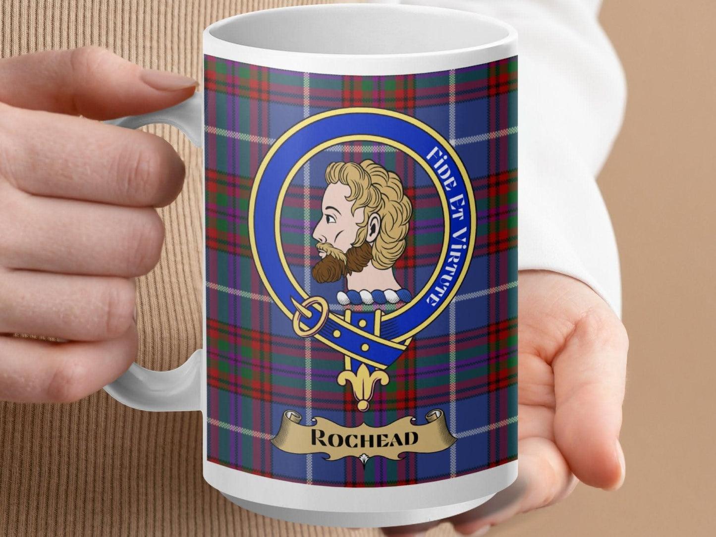Rochead Clan Tartan Plaid Mug Ceramic Coffee Product