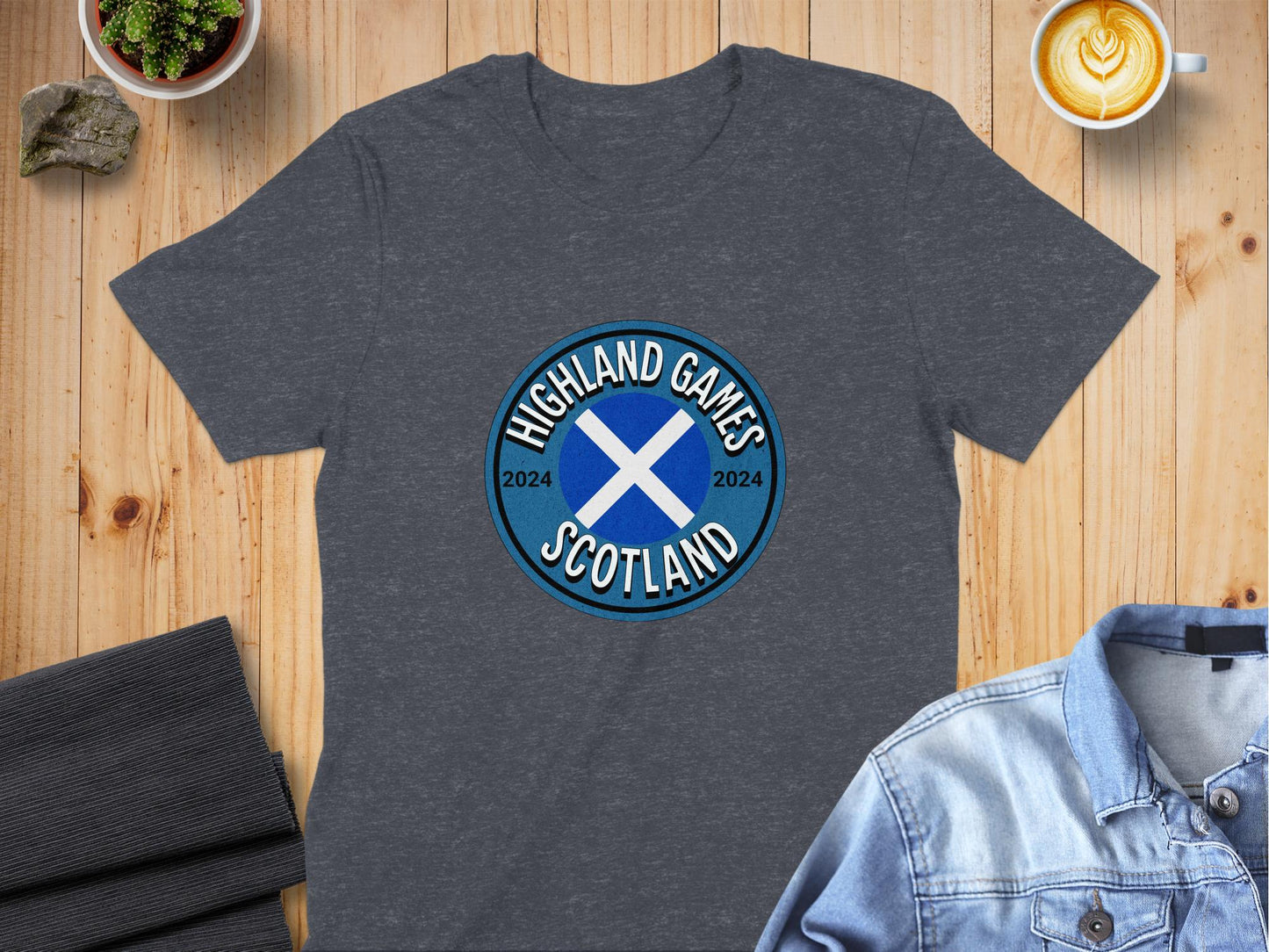 Highland Games Scotland 2024 Logo Design T-Shirt - Living Stone Gifts