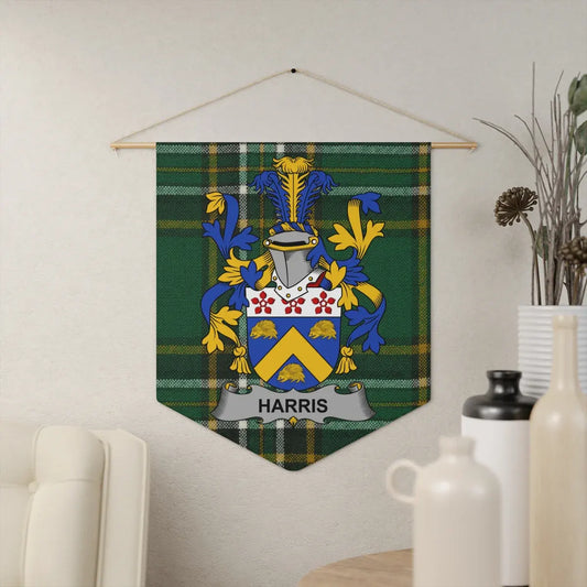 Harris Family Name Crest and Tartan Wall Decor product