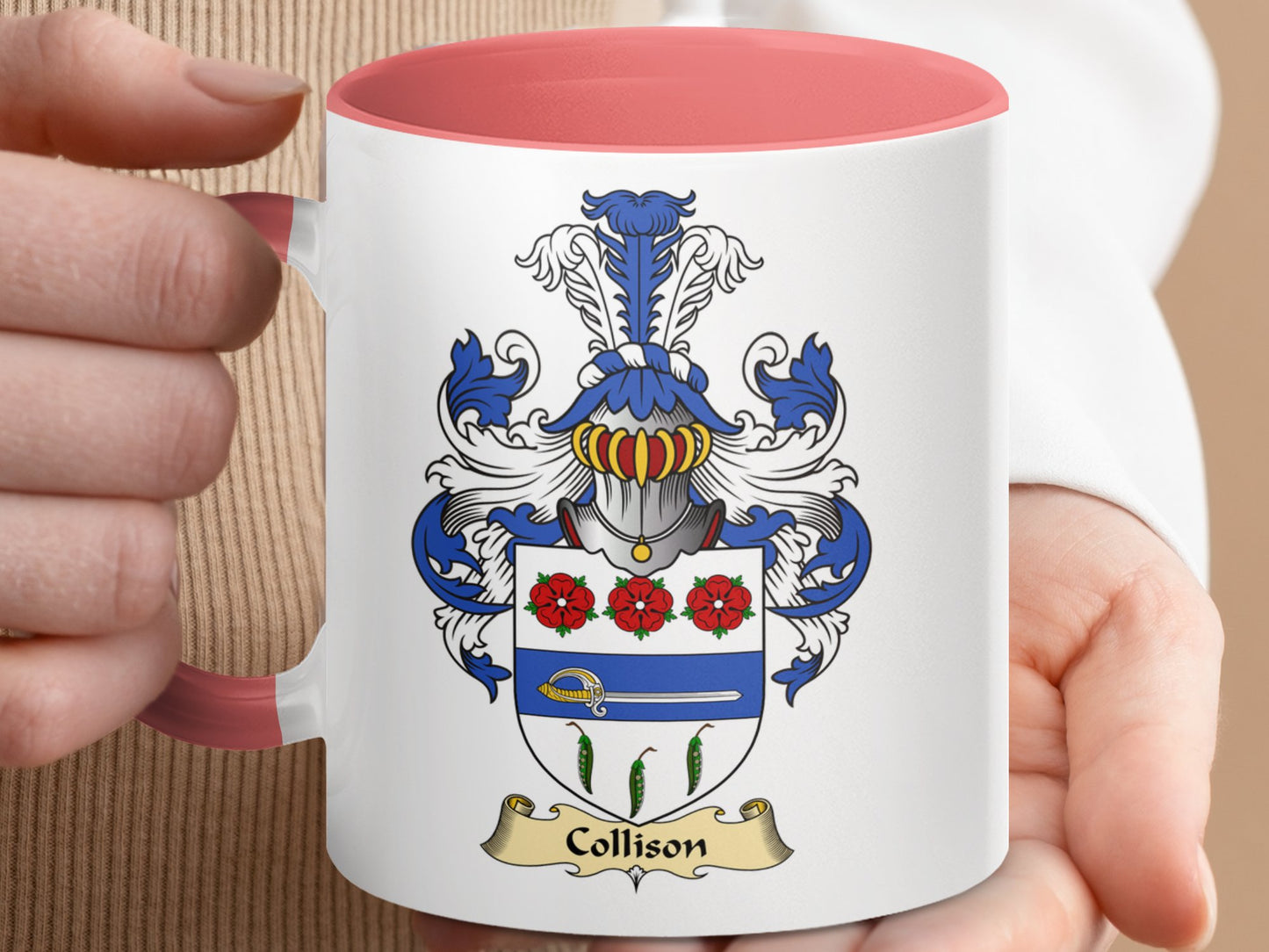 Collison Scottish Clan Coat of Arms Accent Coffee Mug - Living Stone Gifts