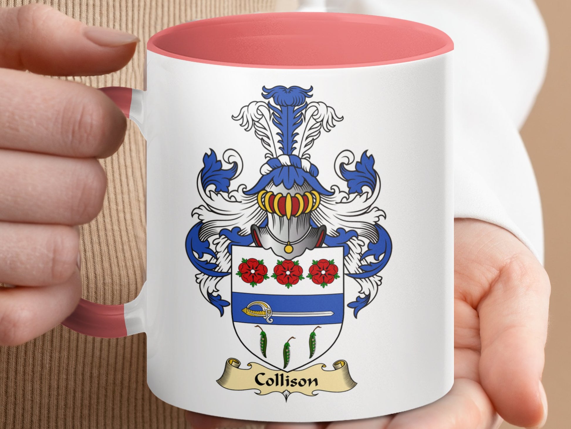 Collison Scottish Clan Coat of Arms Accent Coffee Mug - Living Stone Gifts