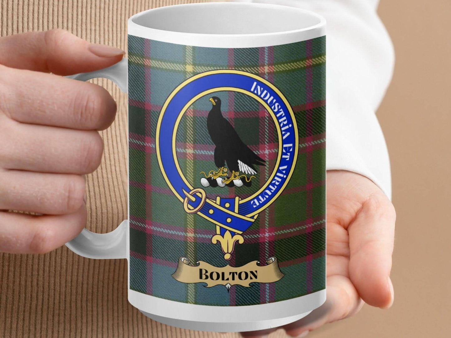 Bolton Clan Crest Tartan Mug Stylish Drinkware product