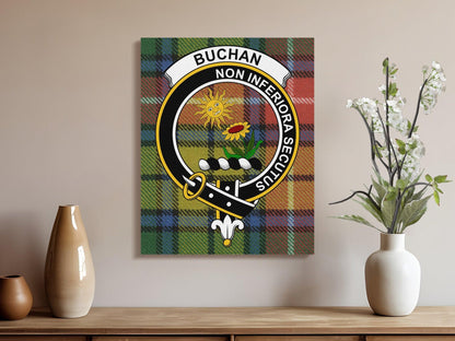 Buchan Scottish Tartan Crest Canvas - Celtic Ancestry Gifts