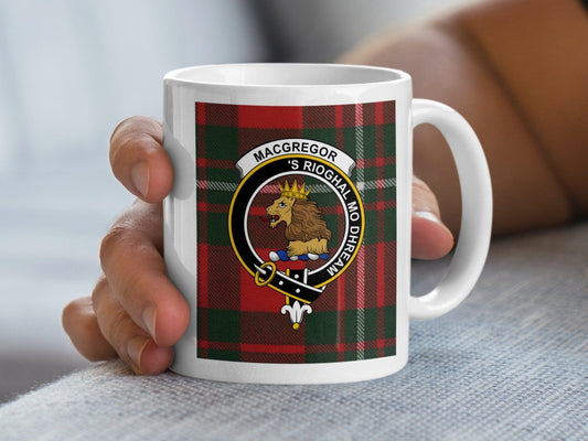 MacGregor Scottish Clan Tartan Crest Plaid Design Mug - Living Stone Gifts