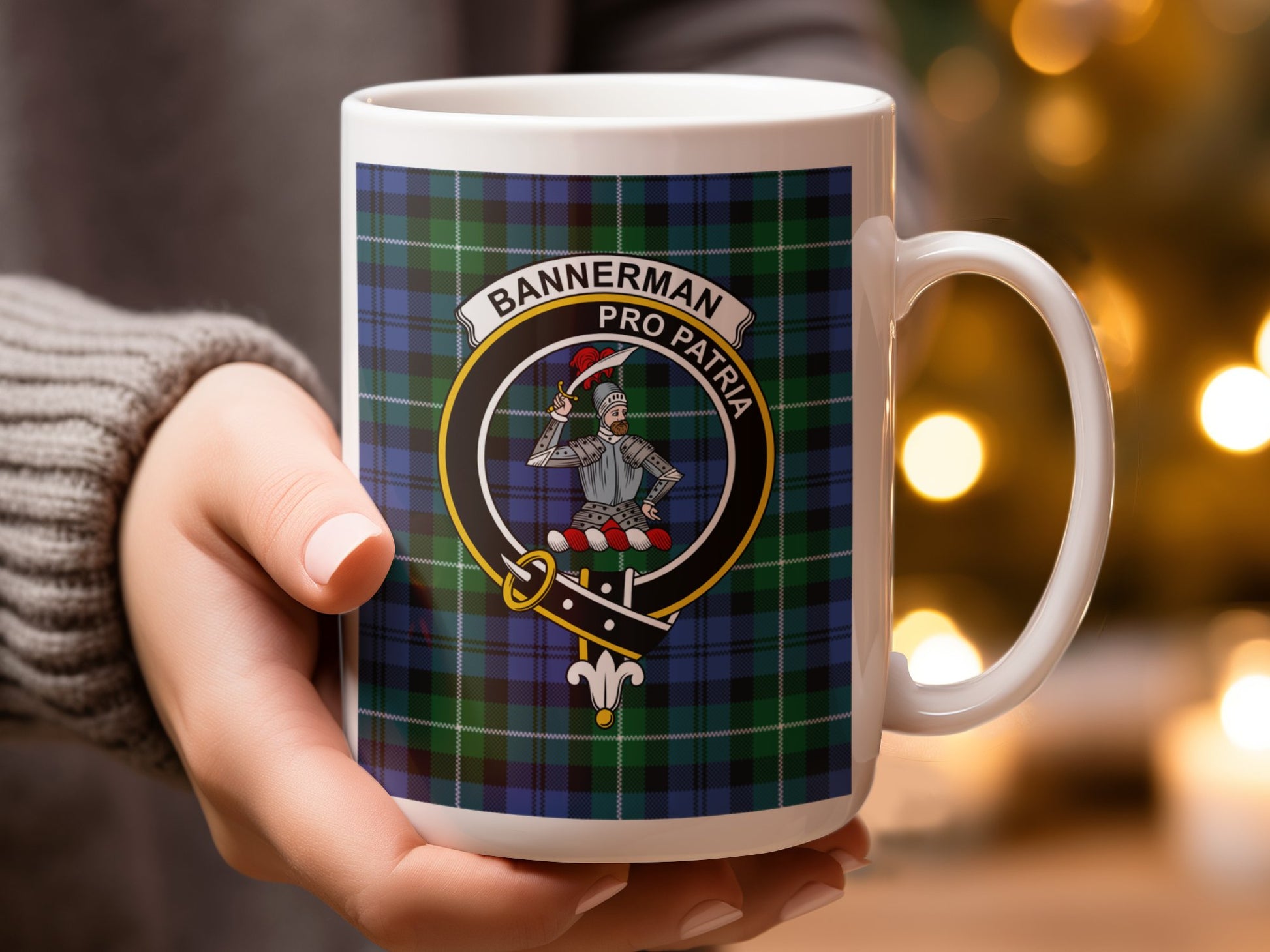 Patriotic Scottish Tartan Bannerman Design Coffee Mug - Living Stone Gifts