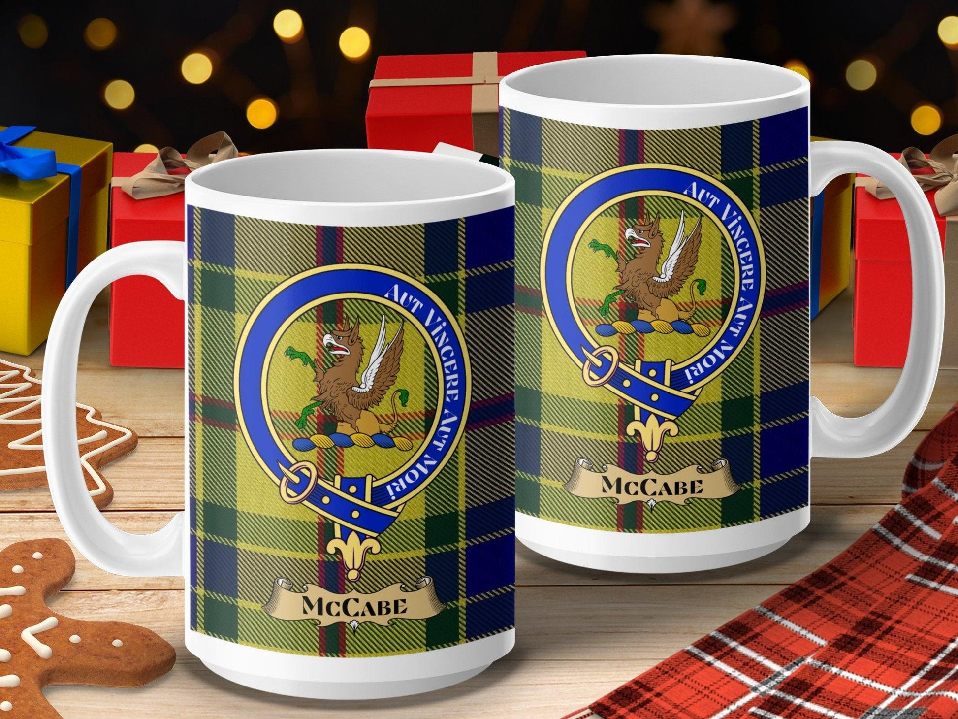 McCabe Scottish Clan Crest Tartan Mug - Living Stone Gifts