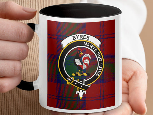 Bold Scottish Tartan Design With Rooster Crest Mug - Living Stone Gifts