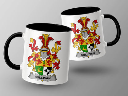 Sullivan Surname Authentic Irish Coat of Arms Mug - Living Stone Gifts