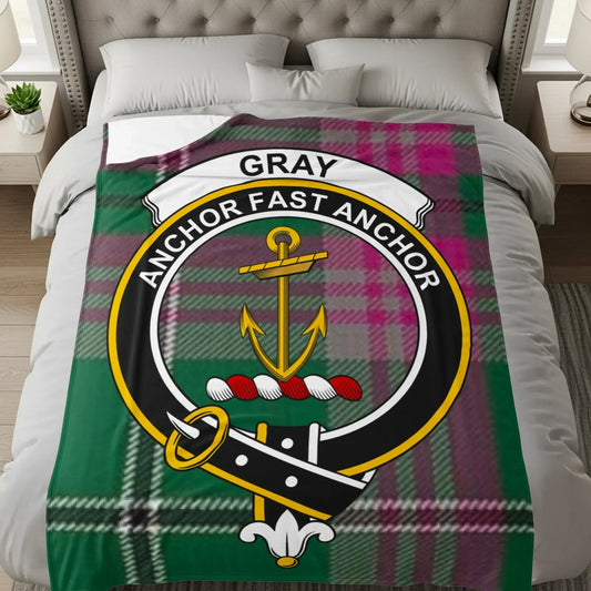 Gray Anchor Fast Anchor Plaid Blanket product