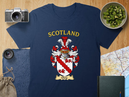 Gleis Clan Family Crest Scotland T-Shirt - Celtic Ancestry Gifts