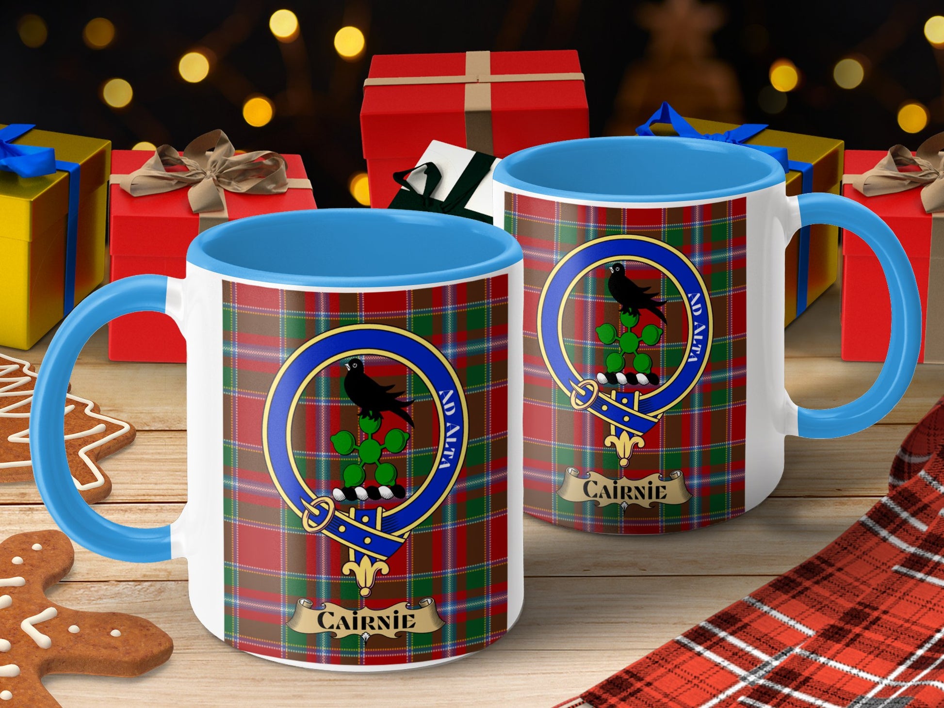 Clan Cairnie Scottish Tartan Crest Mug - Living Stone Gifts