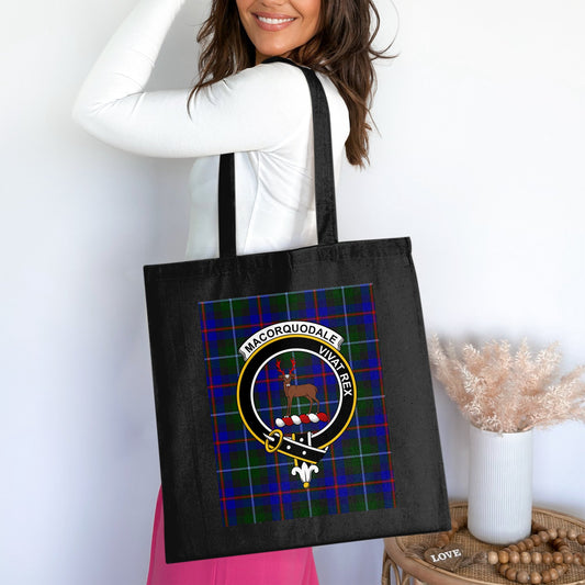 Macorquodale Scottish Clan Crest Tartan Tote Bag - Living Stone Gifts