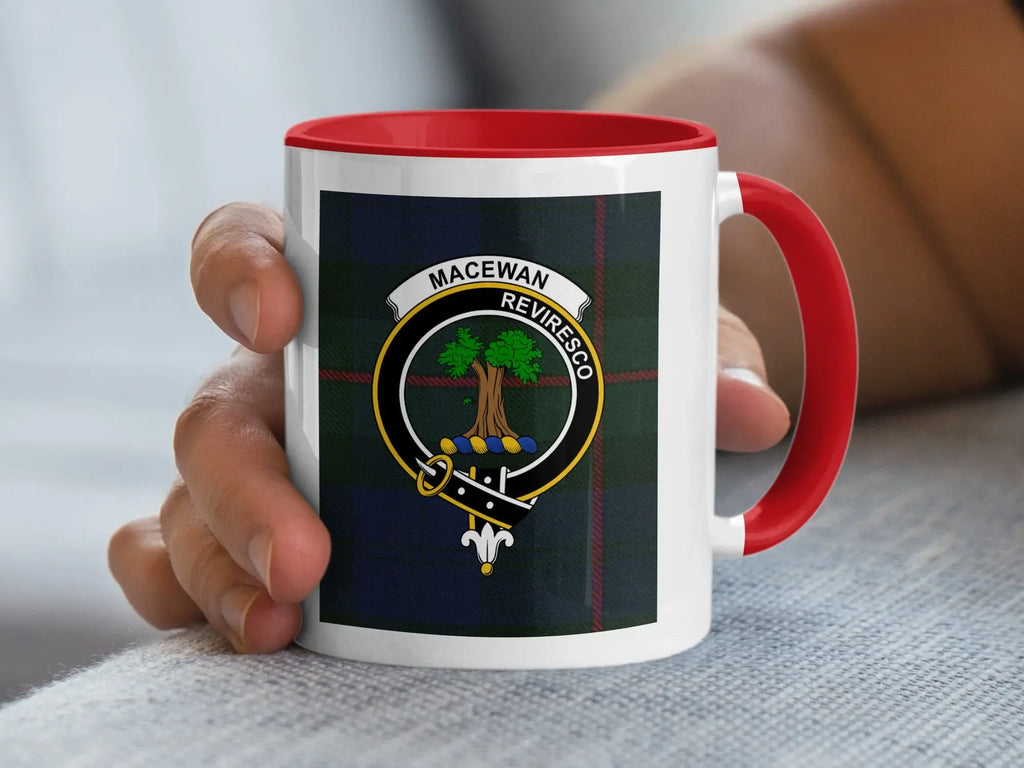 Macewan Reviresco Clan Crest Tartan Mug