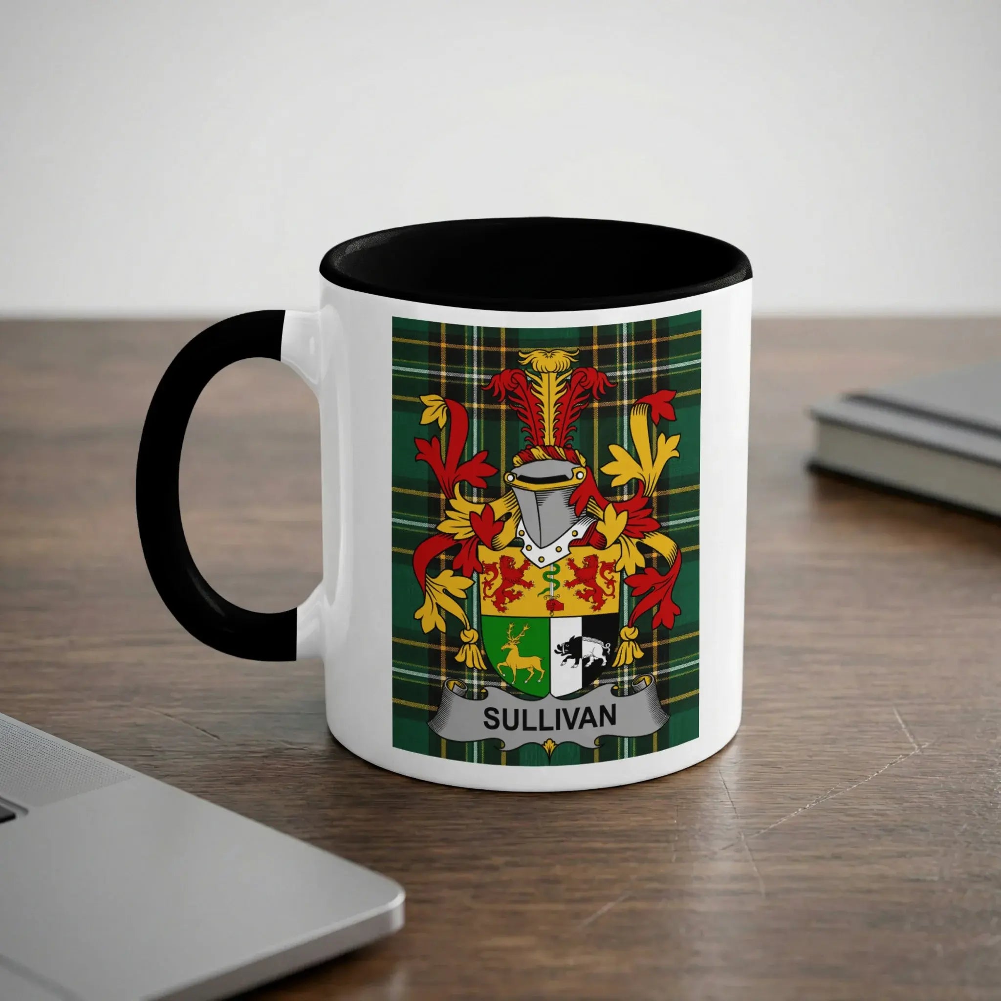 Mug with the Sullivan family crest and name.