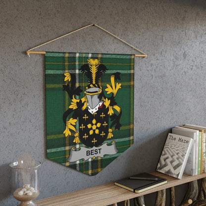 BEST Family Crest Green Banner Tapestry product
