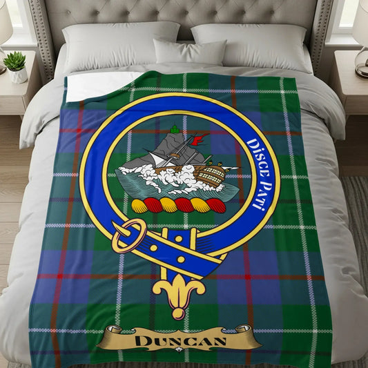 Clan Duncan Crest & Tartan Blanket product type