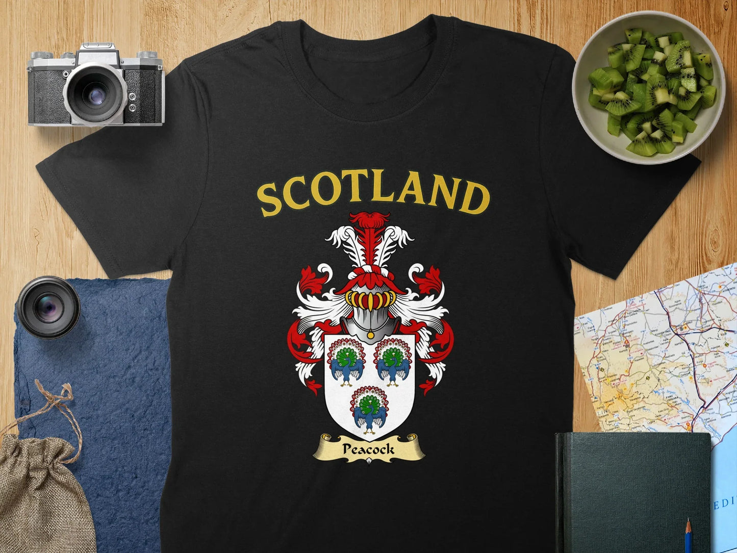 Scotland Peacock Crest Graphic Print T-Shirt product