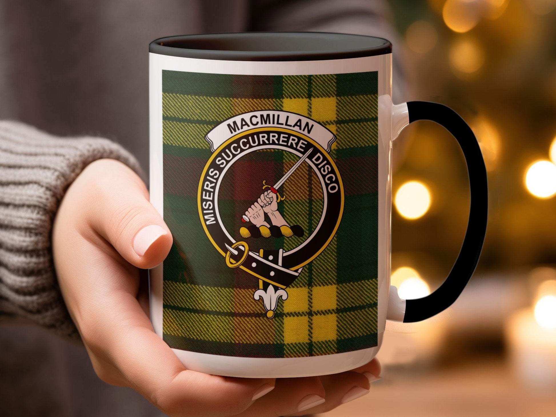 Macmillan Clan Tartan Crest Design Ceramic Coffee Mug - Living Stone Gifts