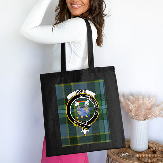 Hope At Spes Infracta Scottish Crest Tartan Tote Bag - Living Stone Gifts