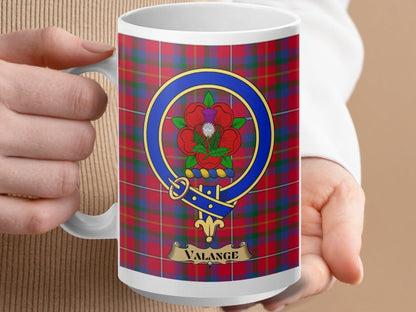 Tartan Plaid Mug with Custom Rose Crest Design Product