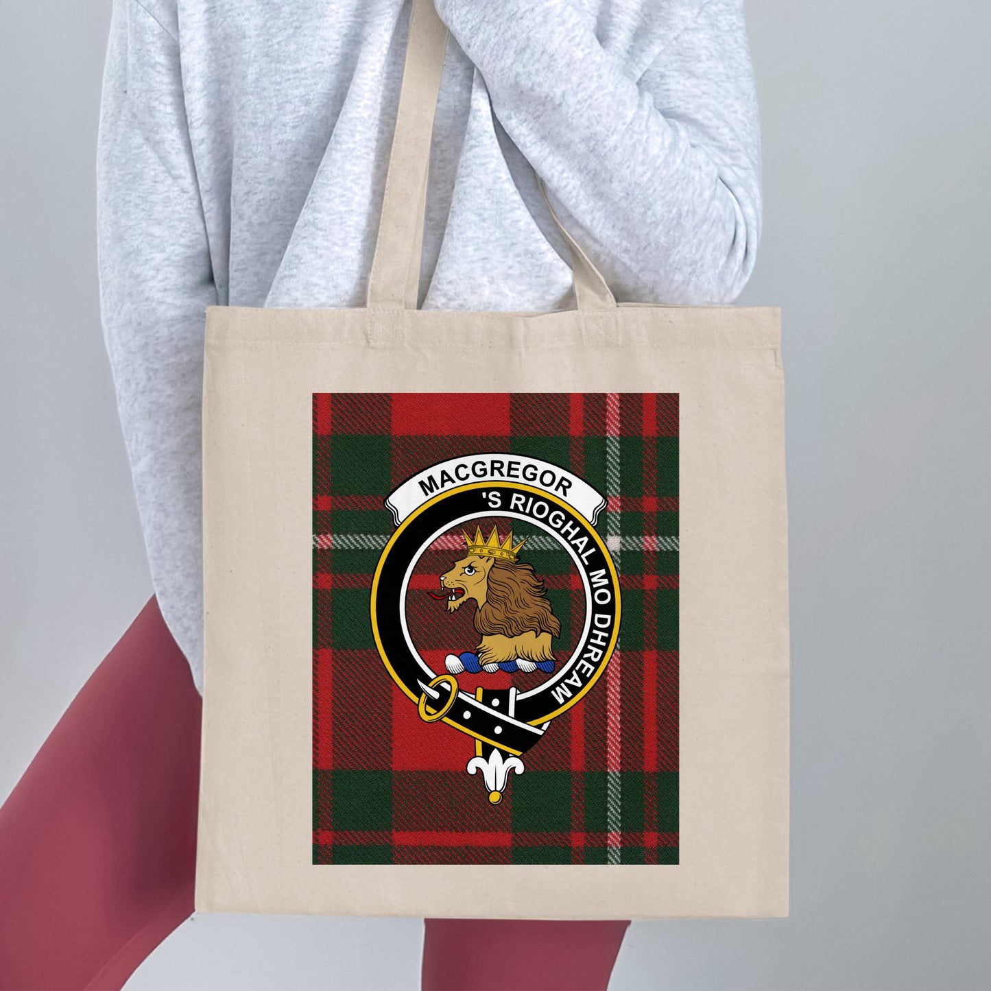 Clan MacGregor Scottish Crest Tartan Tote Bag - Living Stone Gifts