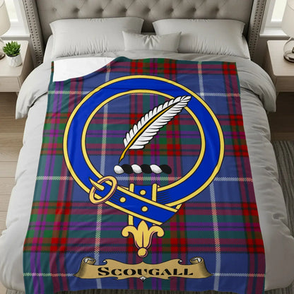 Scottish Clan Scougall Emblem Plaid pattern blanket product type