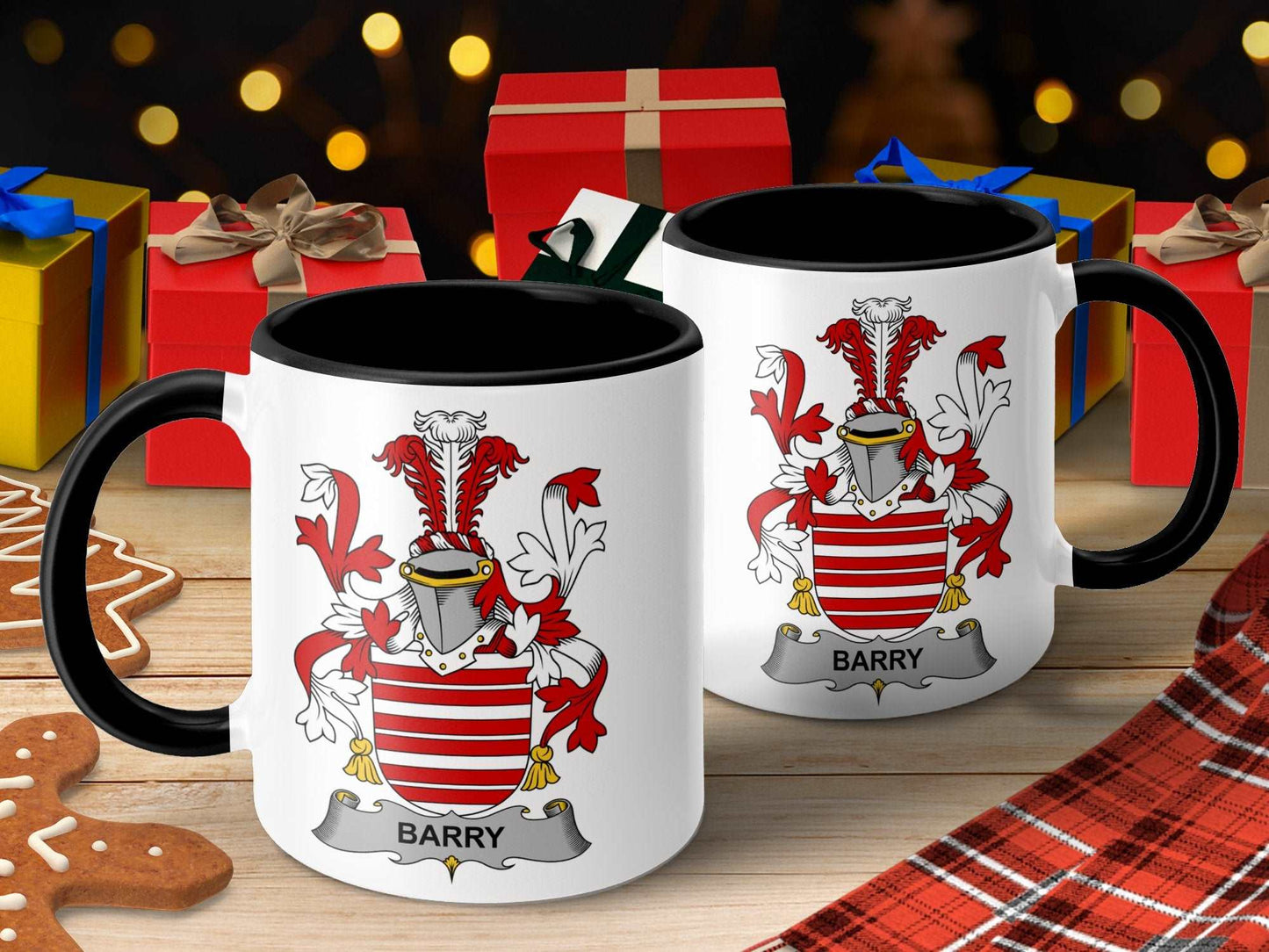 Barry Family Crest Surname Irish Coat of Arms Mug - Living Stone Gifts