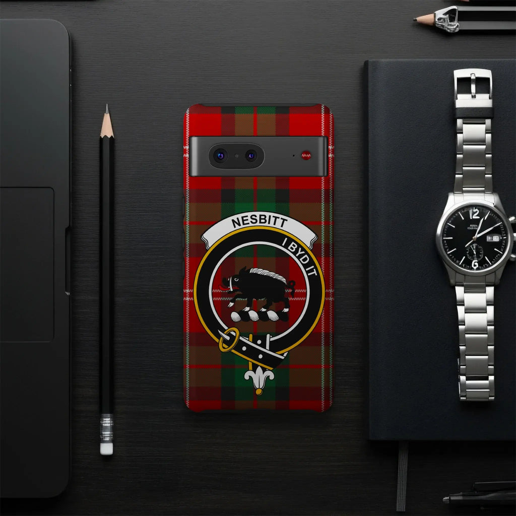 Nesbitt Clan Crest Tartan Pattern Phone Case