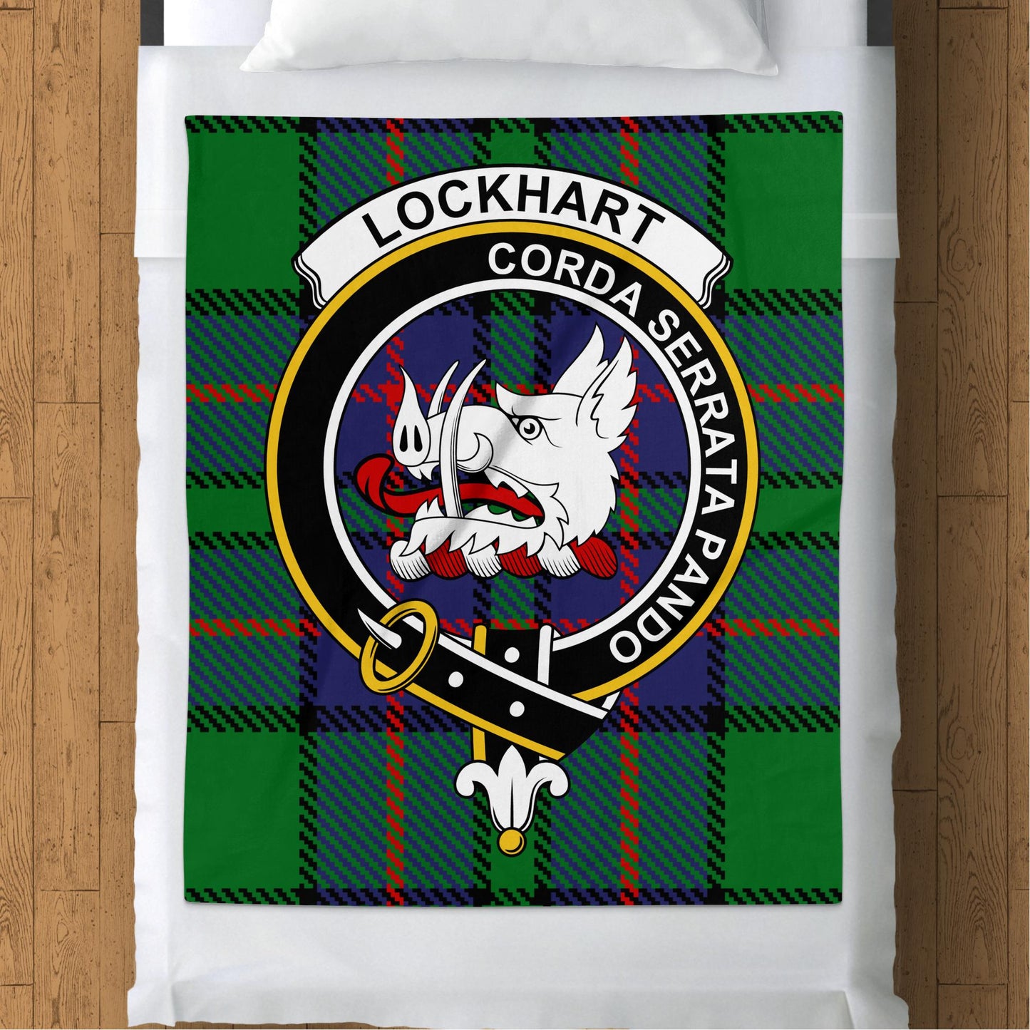 Scottish Clan Lockhart Corda Serrata Pando Blanket - Living Stone Gifts