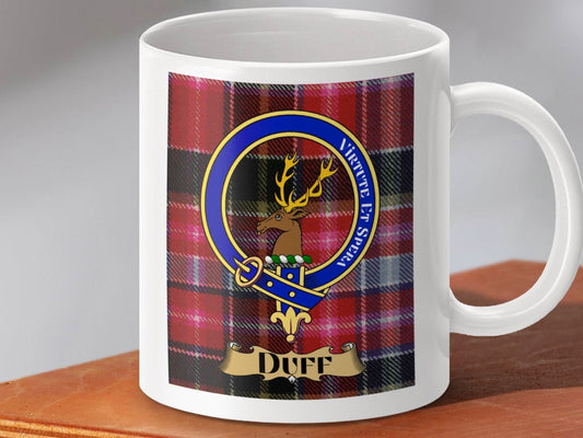 Vibrant Duff Clan Crest Tartan Mug product