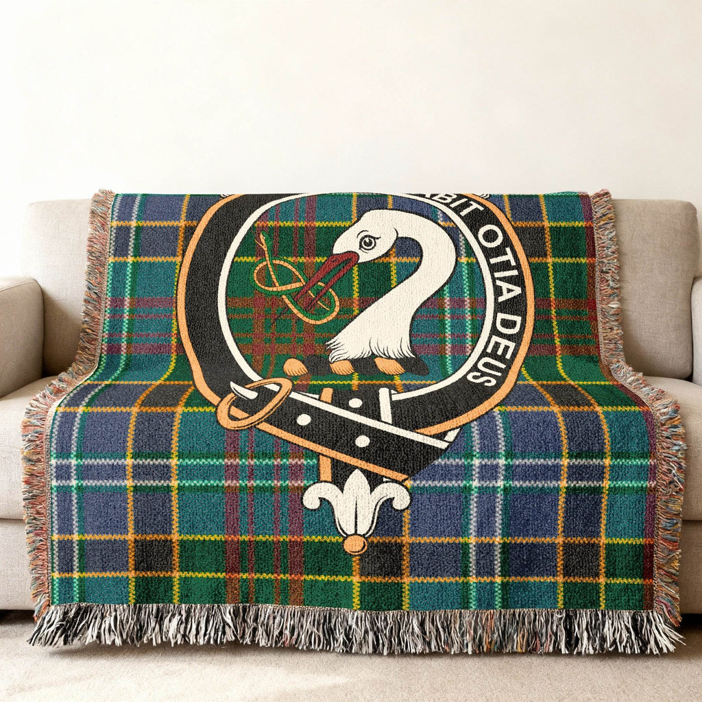 Clan Crest Tartan Blanket Jacobean Pattern Throw