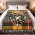 Buchanan clan tartan woven blanket example for custom Scottish blanket