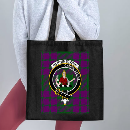 Elphinstone clan scottish tartan tote bag - Living Stone Gifts