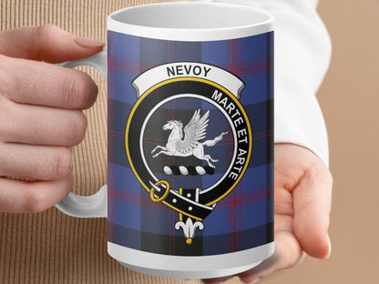 Nevoy family crest with Pegasus image mug product type