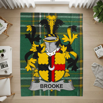 Personalized Brooke Family Crest Tartan Style Rug product