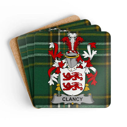 Clancy Family Crest Plaid Design Coaster product