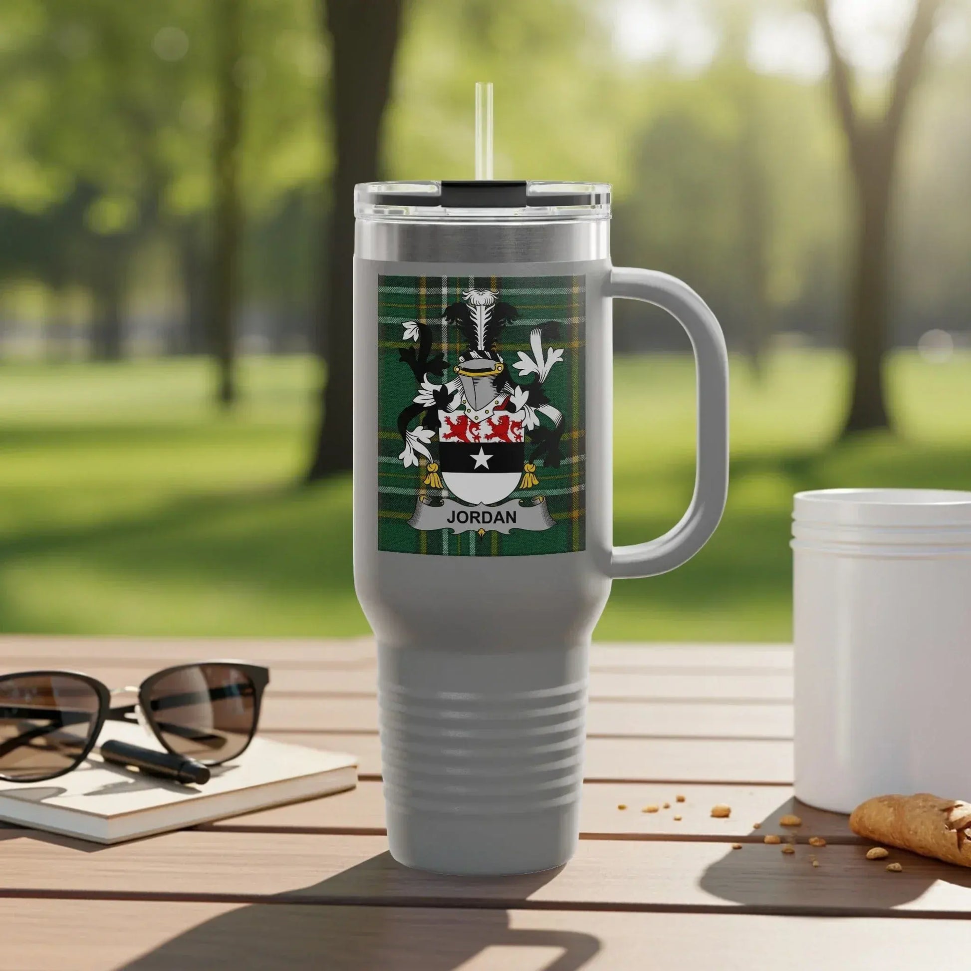 Jordan Family Crest Insulated Travel Mug product