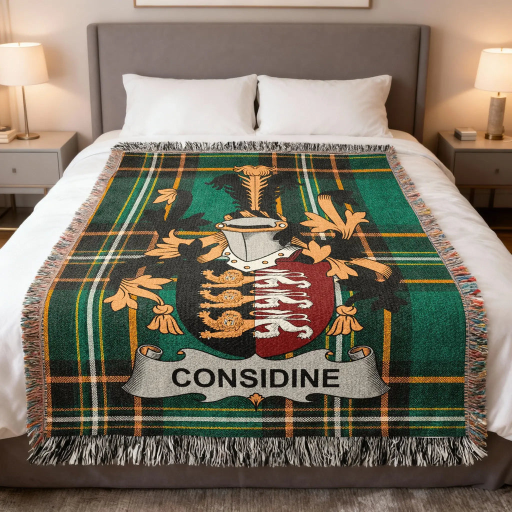 Considine Family Name Tartan Plaid Crest Throw Blanket product type