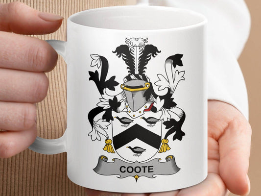 Coote Surname Irish Family Crest Mug - Celtic Ancestry Gifts