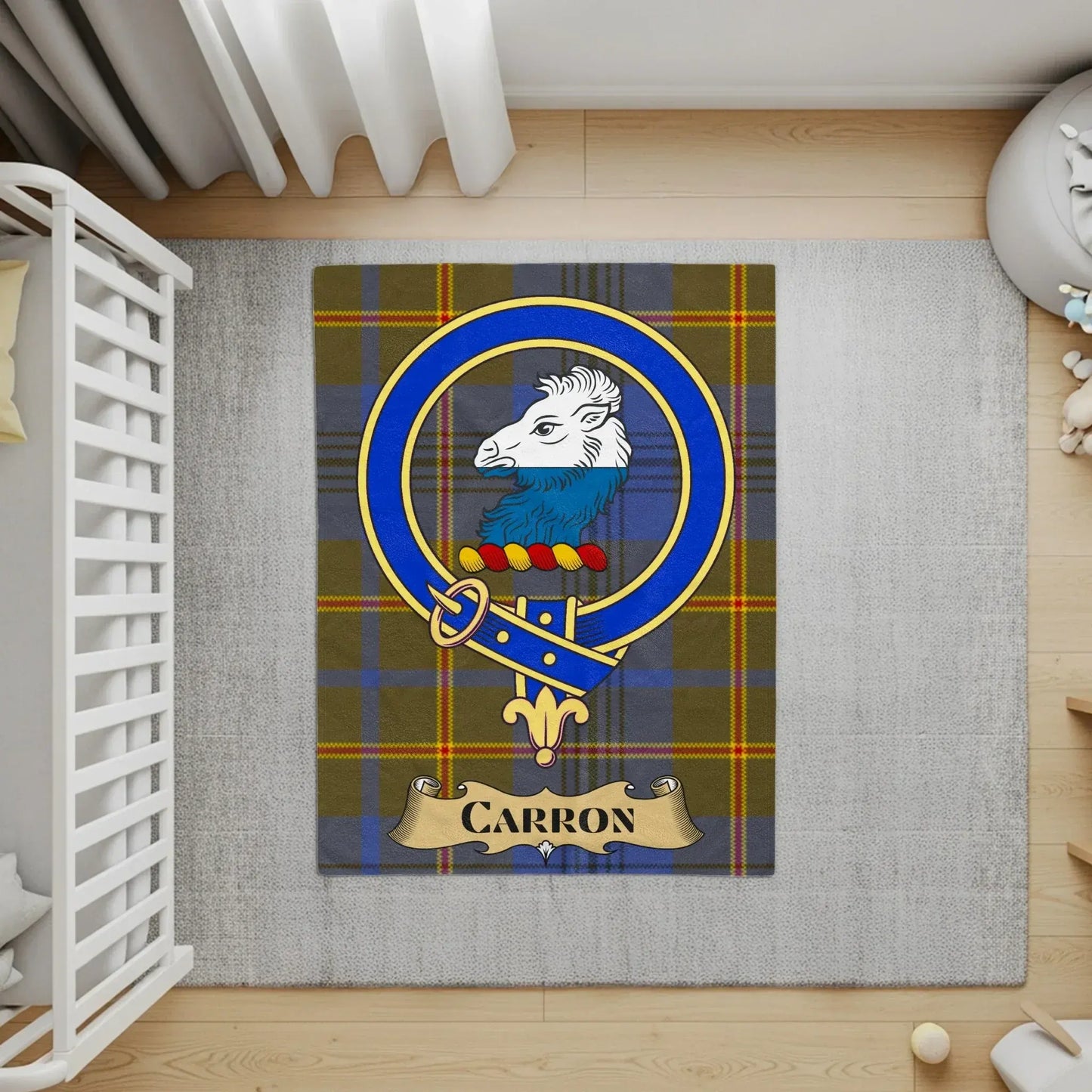 Clan Crest Tartan Custom Name Printed Floor Rug product