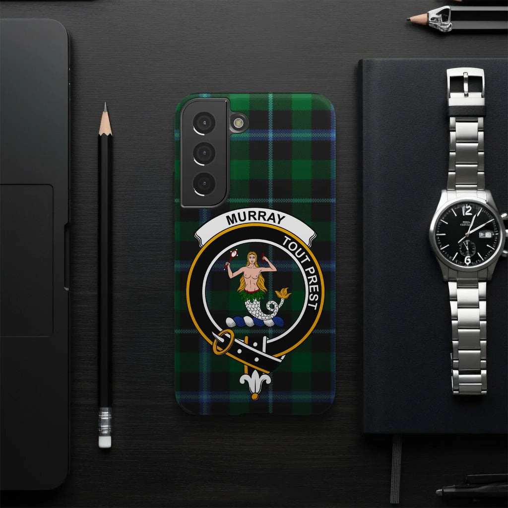 Murray Tout Prest crest plaid tartan phone case — glossy wrap print on Samsung Galaxy