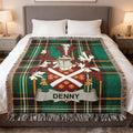Denny Crest Plaid Green Pattern Throw Blanket product type