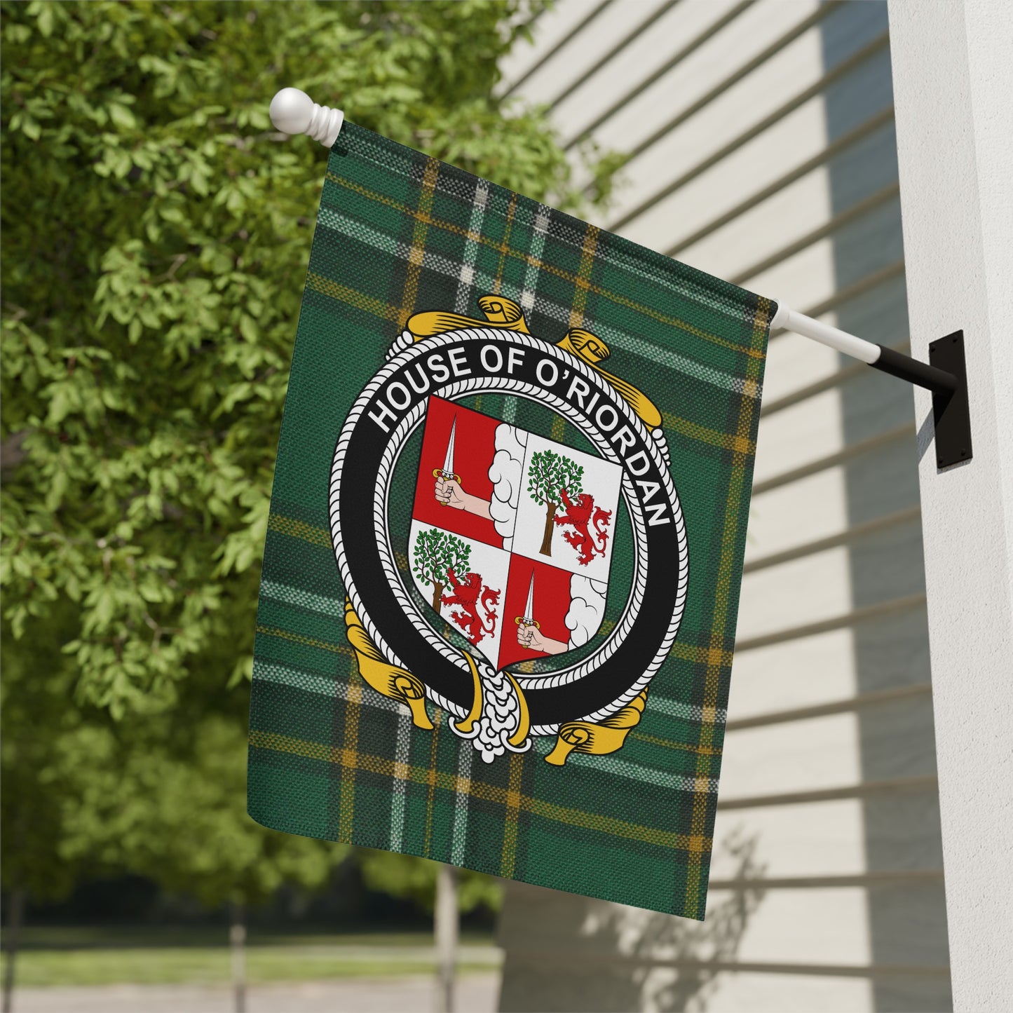 House of O'Riordan Plaid Design Flag Product