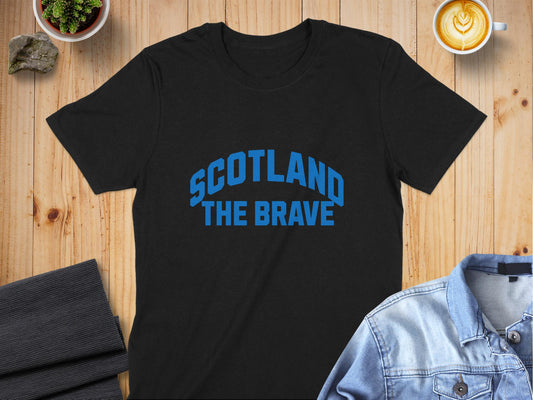 Scotland The Brave Bold Blue Graphic T-Shirt - Living Stone Gifts