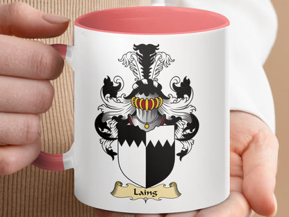 Clan Lains Scottish Coat of Arms Accent Mug - Living Stone Gifts